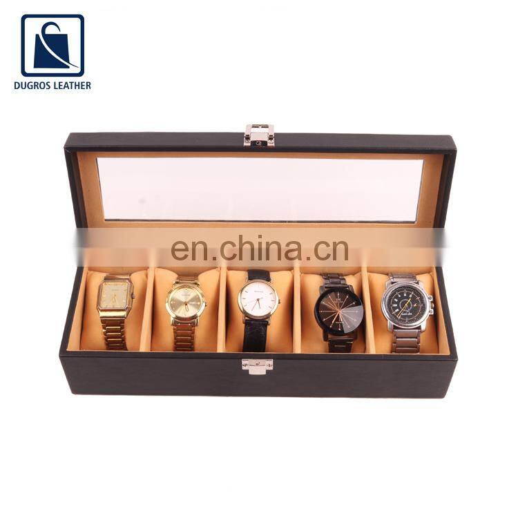 Lock Closure Type Nickle Fitting Unisex Genuine Leather Watch Box from Reputed Supplier