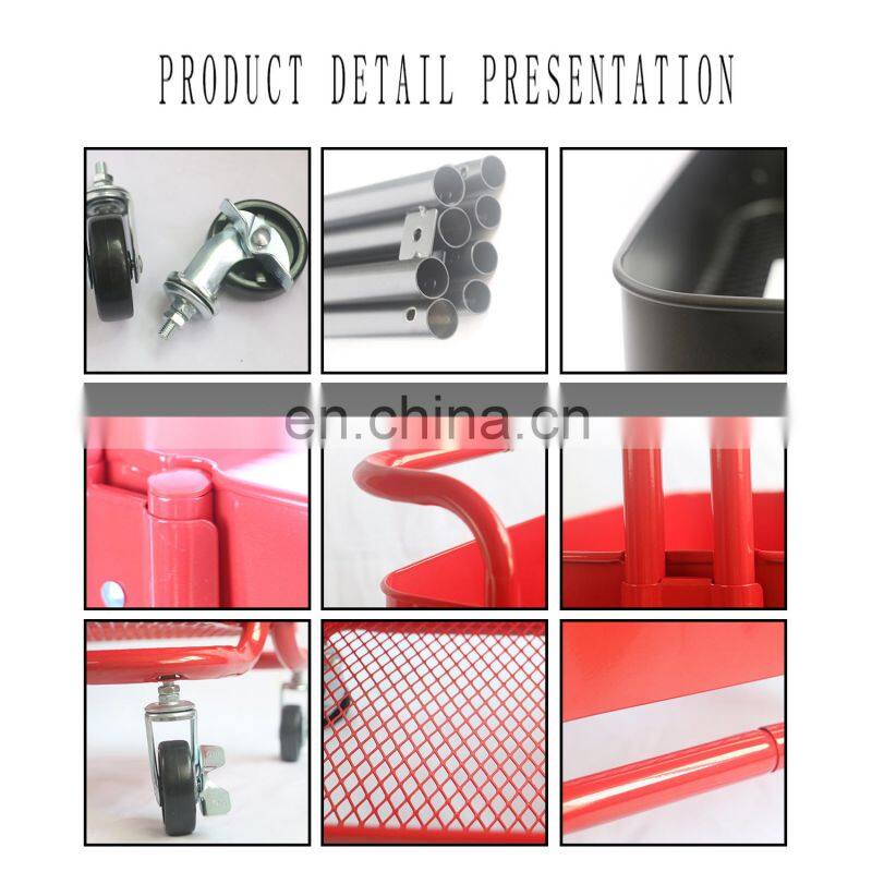 3 tiers carts metal multifunctional racks folding trolley utility kitchen storage holders rolling cart