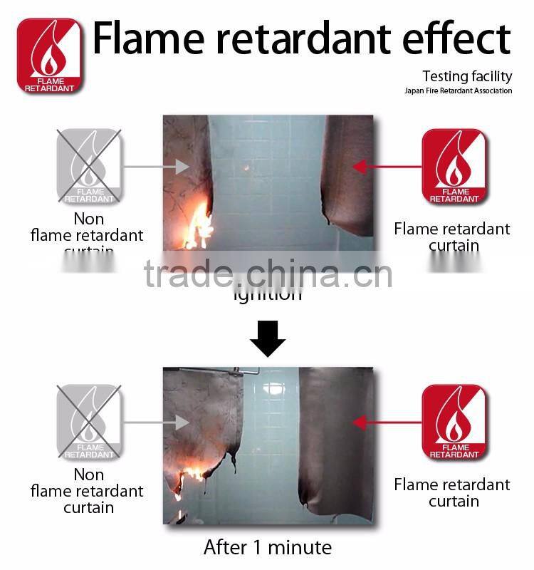Flame retardant heat reduction continuous curtain fabric made from polyester