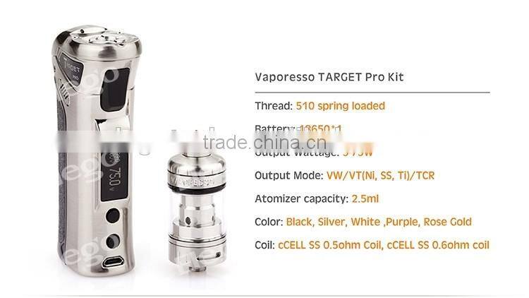 100% Original 75W Vaporesso TARGET Pro VTC Kit With Target Pro Tank Wholesale