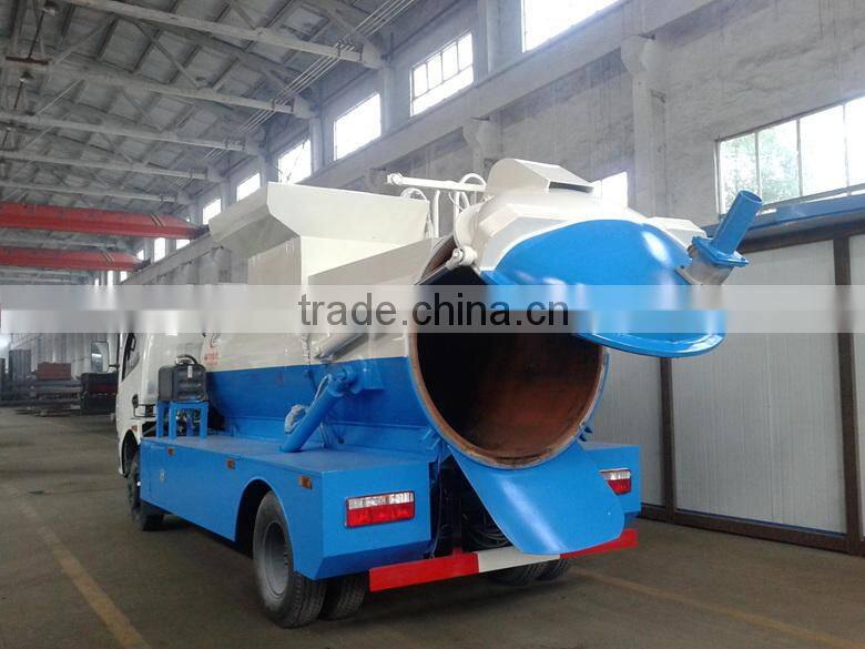 2015 Dongfeng food waste Truck for sale 5m3 mini garbage truck for food collection