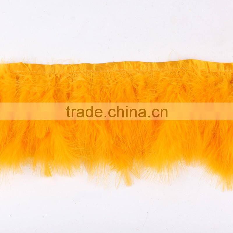 wholesale Best turkey plume trim dyed marabou feather trimmings for party decor