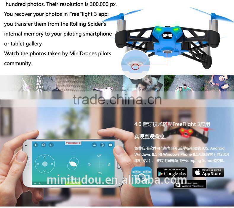 2014 New products wifi iphone RC drone quadcopter Minidrones Rolling spider flying and running Smart Climbing