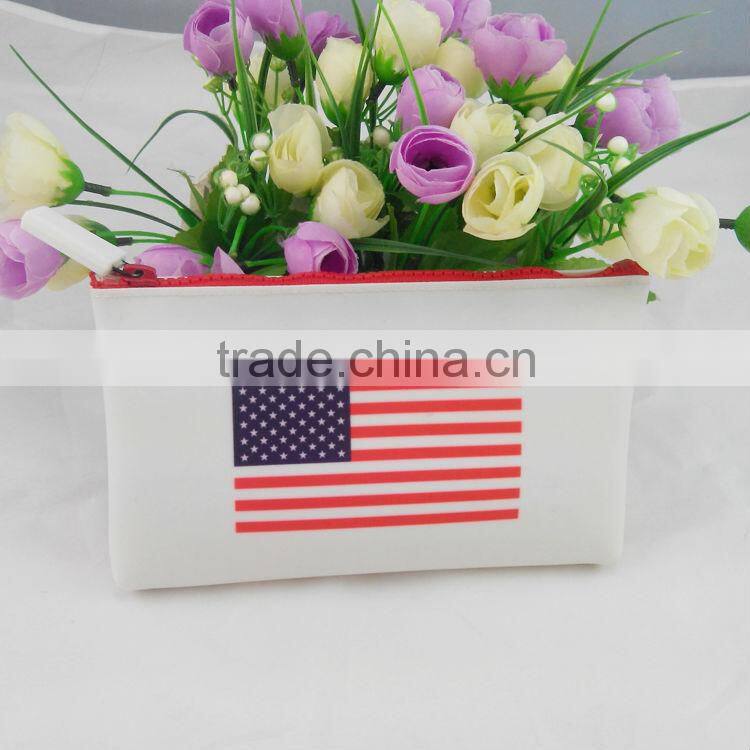 Customized 3D logo printed silicone coin purse handbag