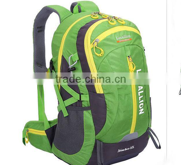 outdoor sporty good quality polyester nylon men women waterproof travel hiking camping backpack