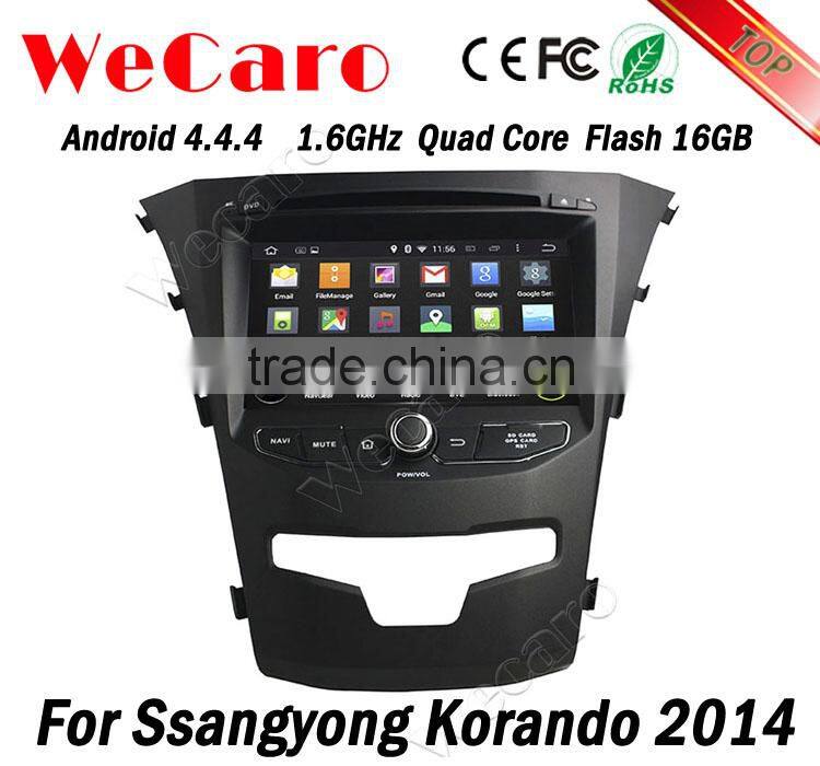 Wecaro WC-SY8067 8" Android 4.4.4 WIFI 3G car dvd player for ssangyong korando car gps navigation 2014 2015