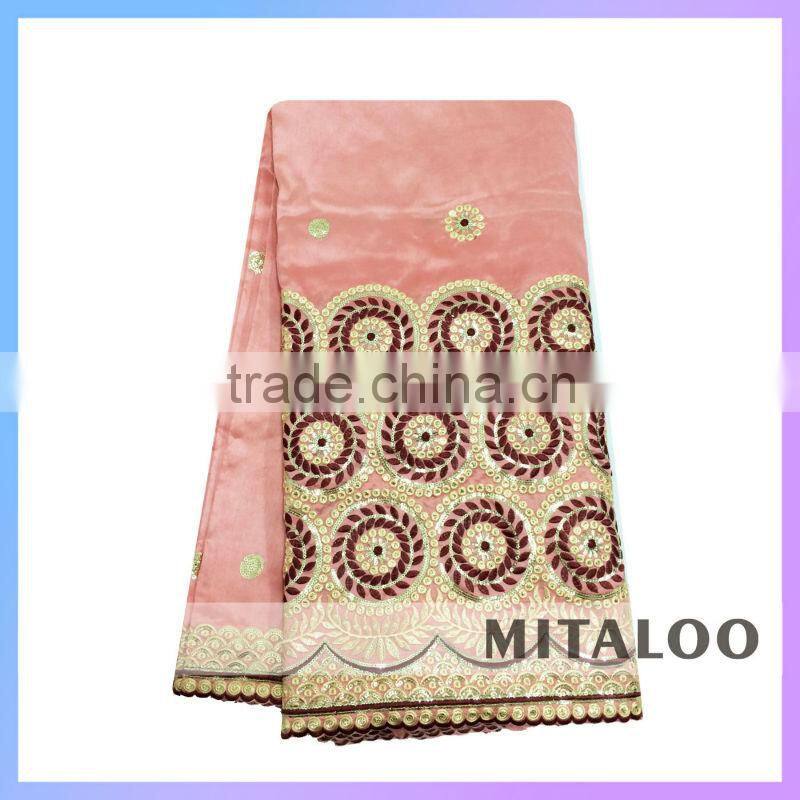 Mitaloo MGP0038 Good Price Silk Brocade Fabric Silk George Lace Fabric For Wholesale