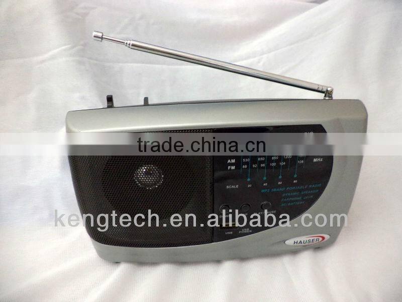 Portable AC/DC AM/FM Analogue Radio