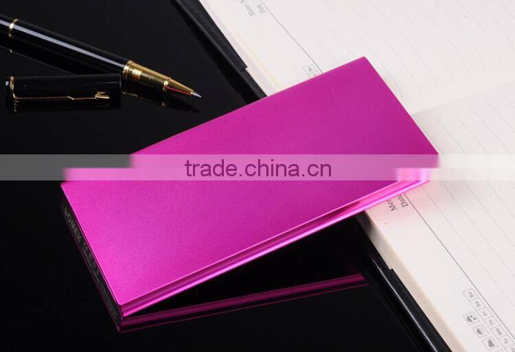 slim metal power bank with logo printing for promotion