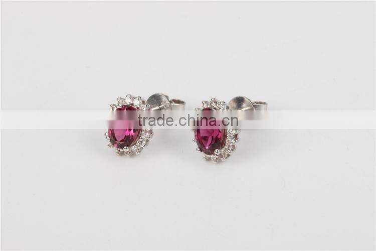 Latest ladies fashion girl earrings with diamond stone