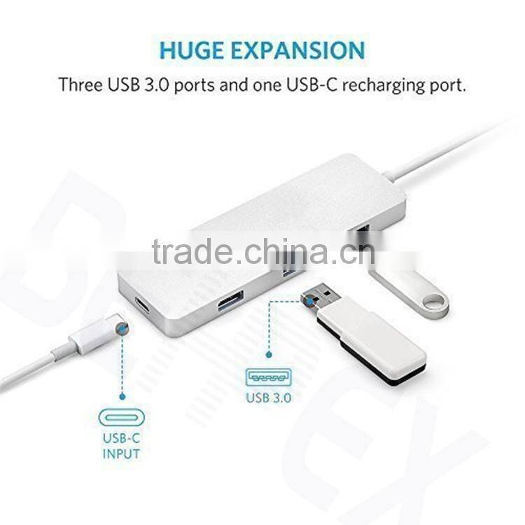 USB Hub 3.0 4 Ports to Type C Adatper for charge & data transfer