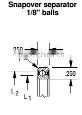 JA060CP0 Reail-silm Thin-section bearings (6x6.5x0.25 in) Ball Type Robotic Bearings Made in China