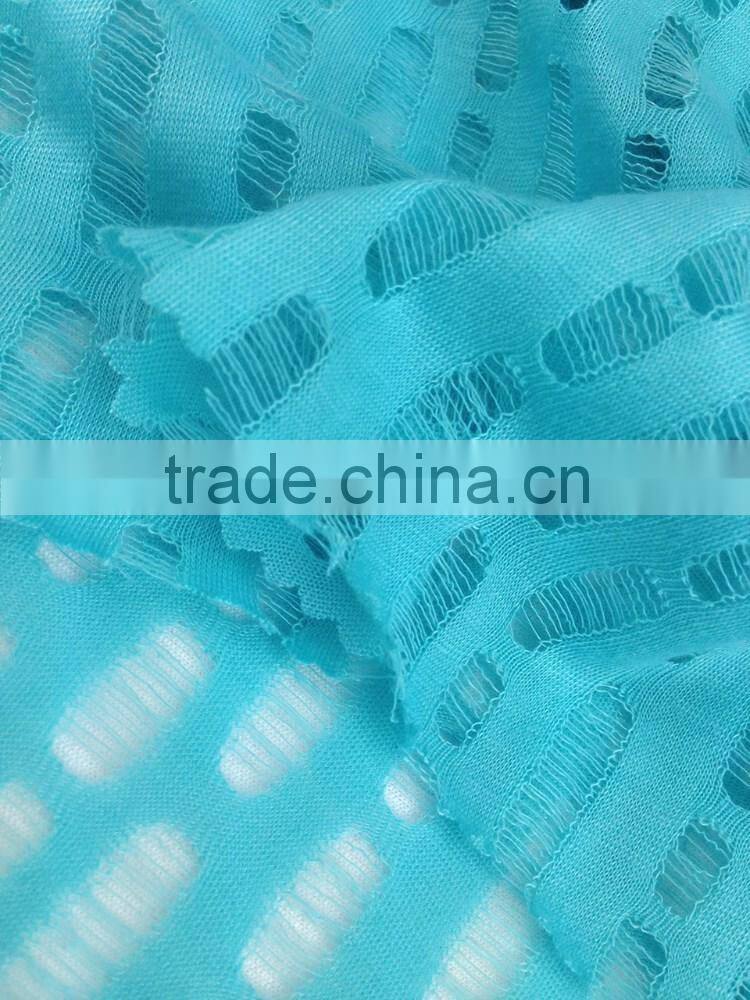 2015 china hot sale 100% polyester knitting jacquard fabric for dress