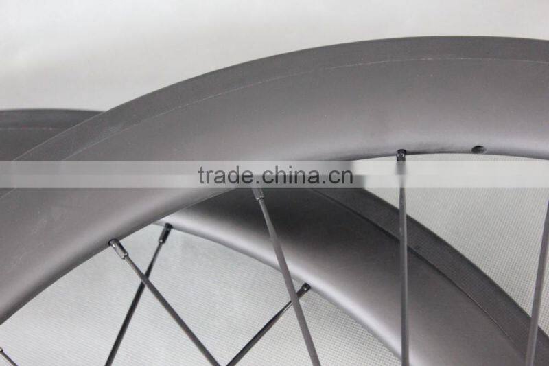 Black hub 700C tubular carbon wheel set professional UD Matt Carbon road bike tubular wheelset W65T