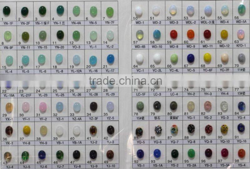 Faceted loose gemstones glass stone with four clovers beads glass jewelry