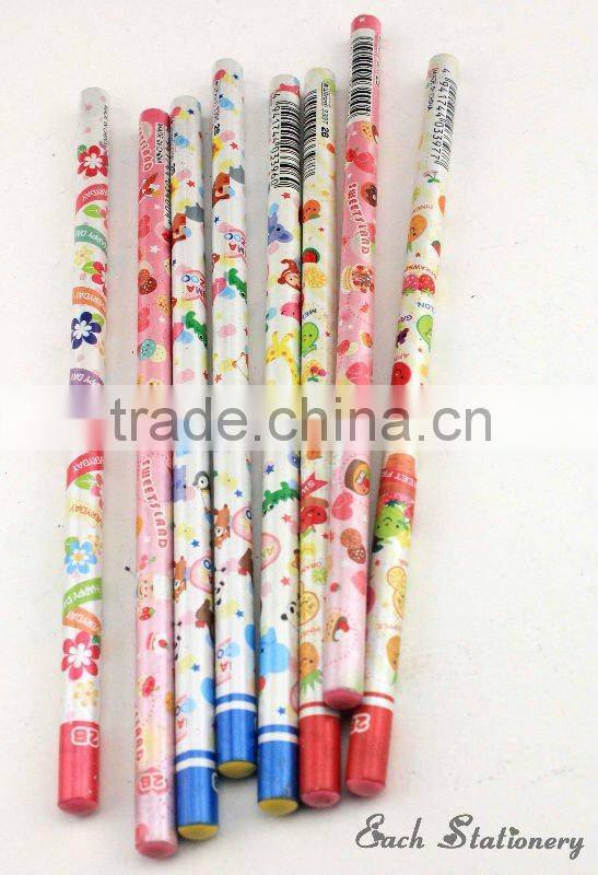 7"high-grade HB wooden heat transfer Pencil with tips
