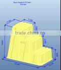 HDPE Plastic Three Steps Ladders with Skid Resistance labels ; Plastic Steps stools with 1000LB loading ladders