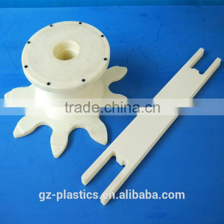 Custom precision diameter CNC machined nylon tooth gears black plastic gear wheel