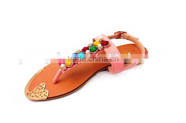 fashion lady fancy flat heel colorful slippers