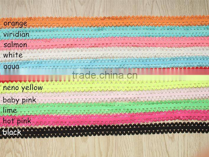 Baby Soft Lace Headband Elastic 3/4 Lace Ruffle Frilly Elastic Trims