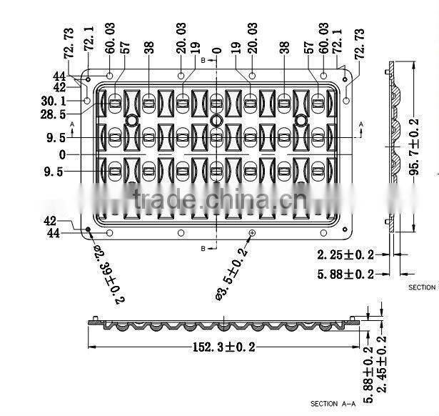 3535 SMD LED 28w street light led lens for street lamp