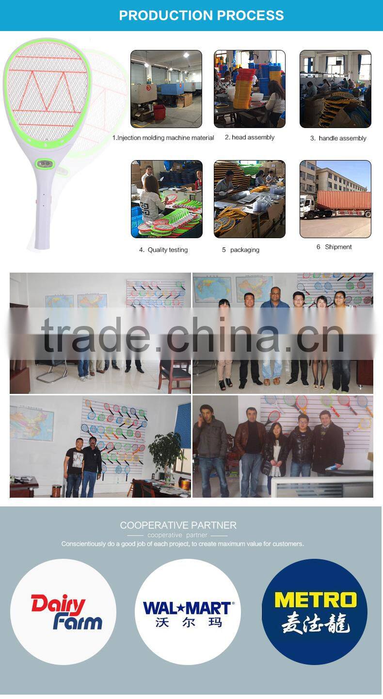 Three Layer Net 2 AA battery Bug Mosquito Zapper Fly Swatter