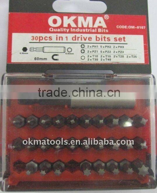 30pcs Screwdriver bits with one bit holder set