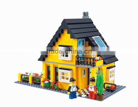 Child creative educational building sets puzzle house villa toys