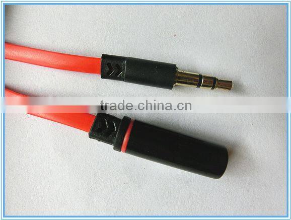 red flat extension audio cable