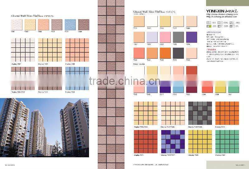 Hot Sale 73X73mm blue ceramic tiles from tile factory