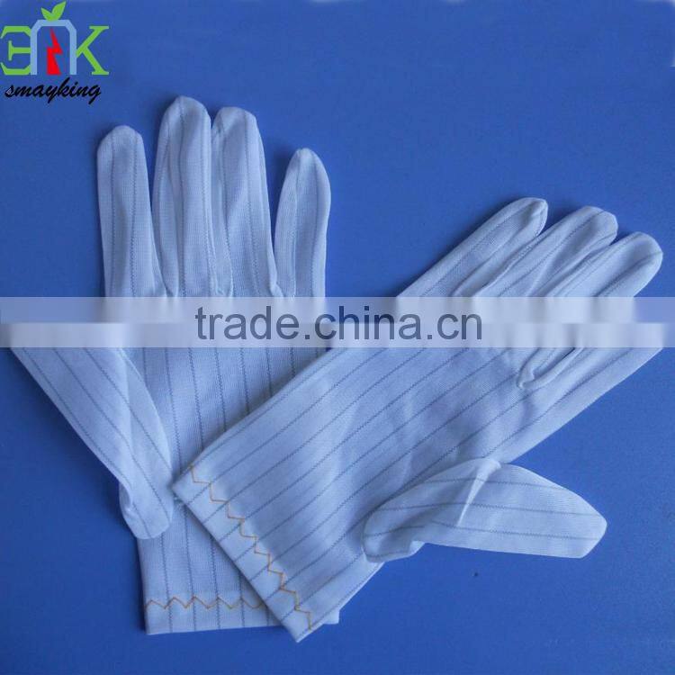 Double Sides ESD Antistatic Gloves 98% active polyester and 2% active carbon fiber