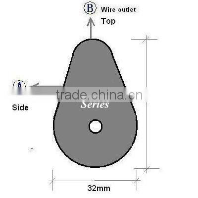 Drop-shaped Retractable secure cord for signage support