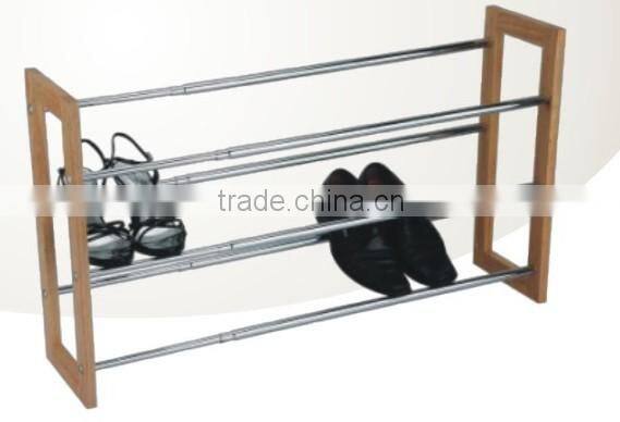 Multipurpose Flexible floding metal wire stainless steel Iron tubes with plated shoe rack shoe shelf for cabinet for living room