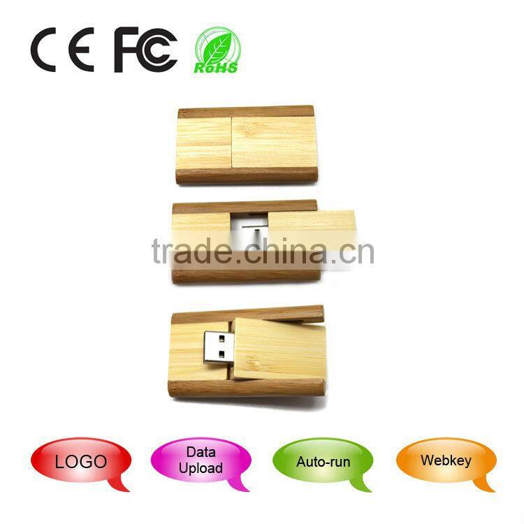 Hi-Speed bamboo swivel usb 2.0 flash drive as new year giveaway