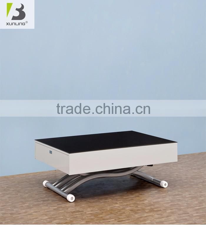 Glass Lift Up Coffee Table Tea Table For Modern Small Rooms