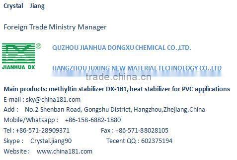 PVC tin stabilizer for PVC film PVC pipe Hose methyltin mercaptide