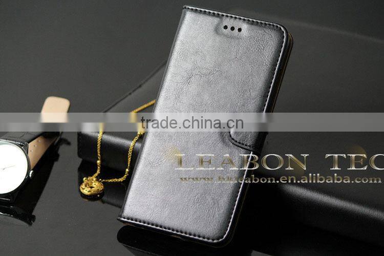 LEABON TEC new hot selling leather wallet case for iphone 6 plus, cell phone cover, mobile phone leather case for iphone 6 plus