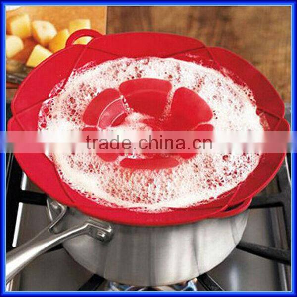 Silicone Spill Stopper Lid for over boil protectors 10" , foodgrade FDA approved round cooking pot spill stopper lid/cover