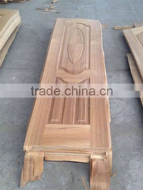 3.0mm decorative interior HDF melamine door skin /Natural Ash HDF veneer door skin/teak veneer HDF door skin
