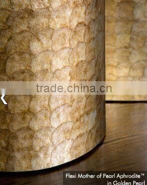 Gold capiz sea shell mosaic tile capiz mother of pearl shell paper