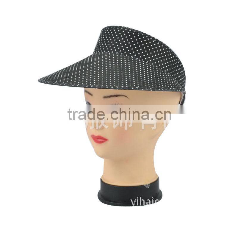 plain color plastic topless cap sun visor hat