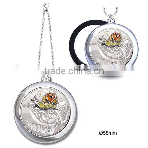 unique design folded makeup mirror shine crystal pocket mirror decorative craft