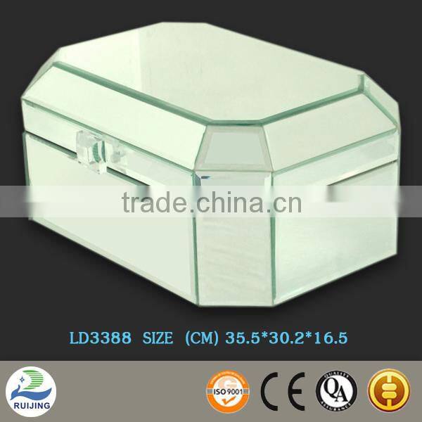 Flat Surface Crystal Jewelry Box