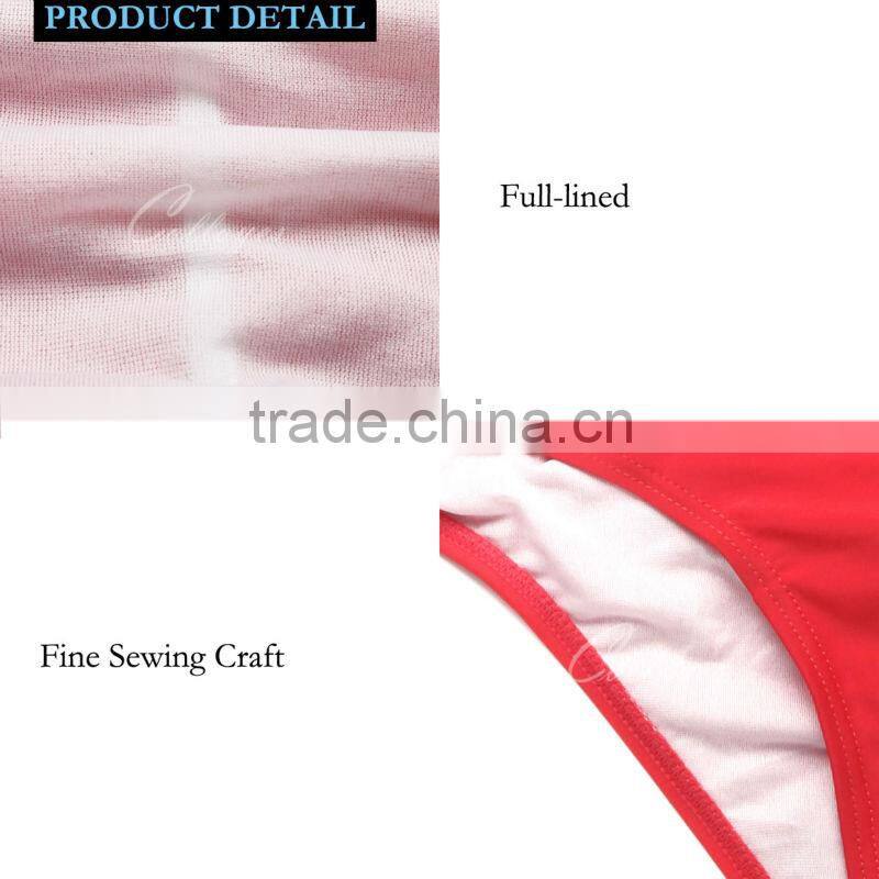 2016 New Sexy Red One-piece Swimsuit with Fringe and Side Cut-outs Colloyes