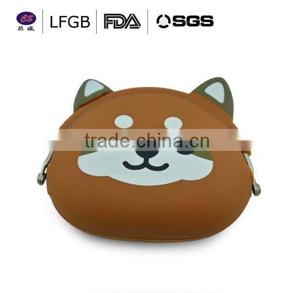 2014 new design and fashionable cat shape silicone change wallet