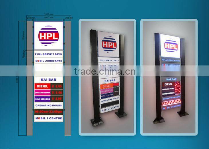 outdoor waterproof electronic billboard gas station led price sign