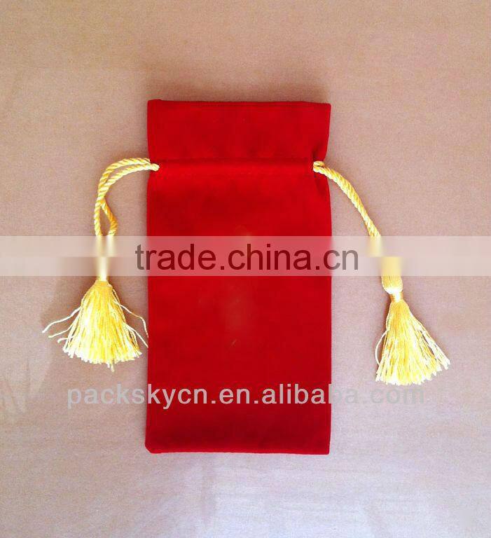 cheap printed soft velvet travel bag