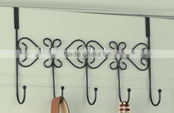 Classical design over the door hanger for clothes/ High quality metal hooks with different colours