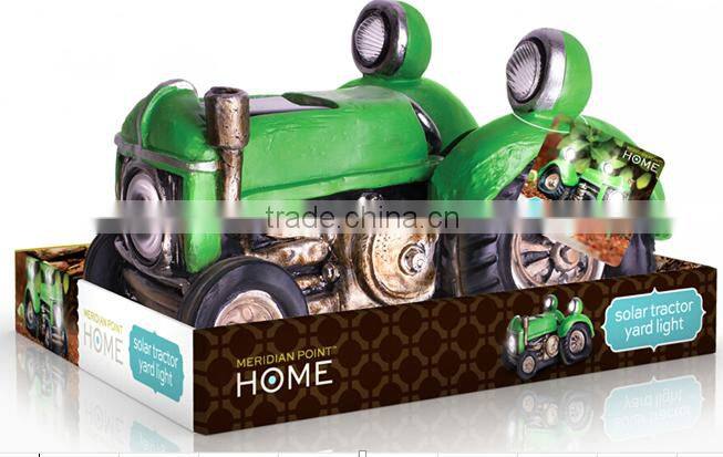 Resin Solar Vintage Tractor Garden And Path Light