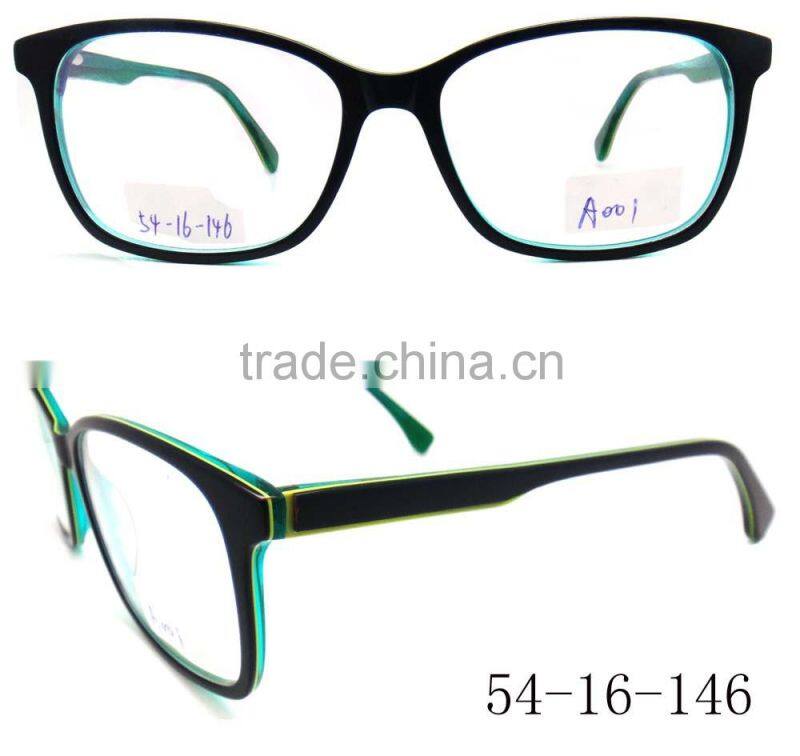 Hot new trendy lady thin acetate eyeglasses frame optical